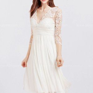 100% Silk Short wedding dress